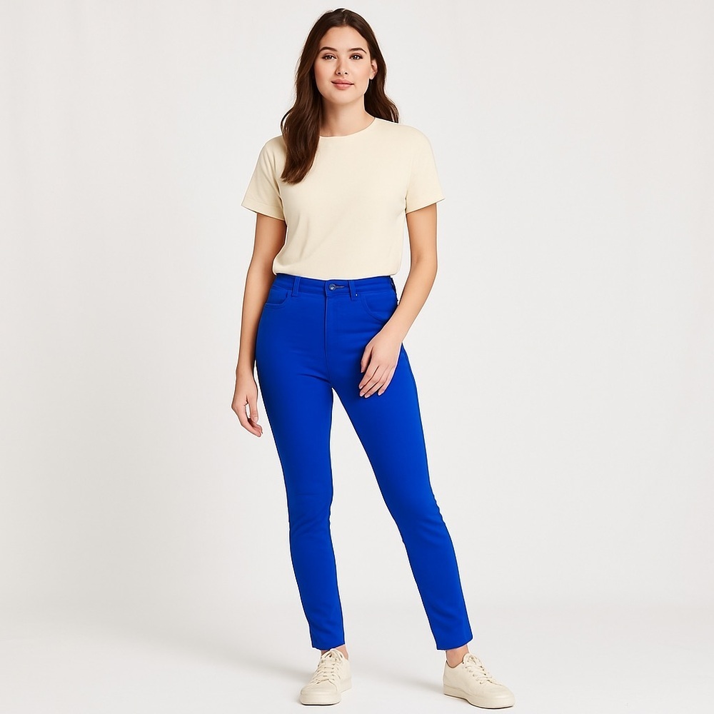 Old Navy The Rock Star Vibrant Blue Pants skinny size 8